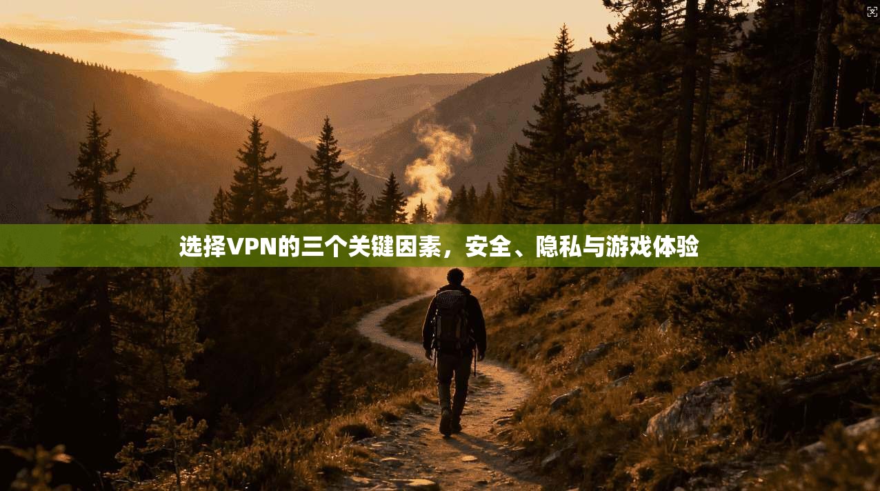选择VPN的三个关键因素,安全、隐私与游戏体验